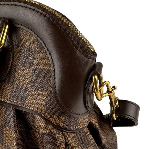 Auth LOUIS VUITTON Damier Ebene Trevi PM Handbag Shoulder Bag Brown - Picture 9 of 13